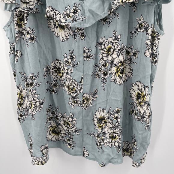 MAURICES Blouse Size 3 Plus Curvy Flora Flowy NWT Lattice Back Top Lightweight - Picture 12 of 16